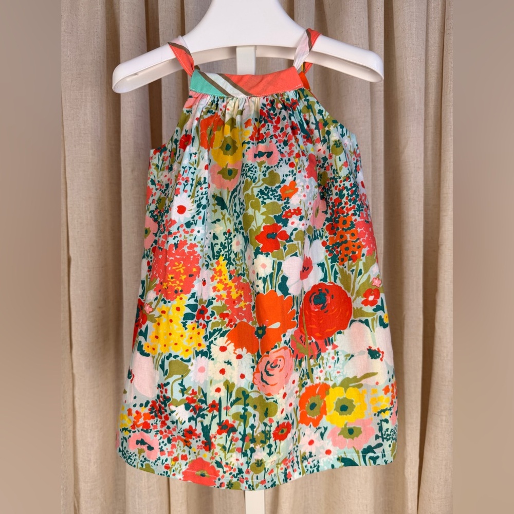 LLUM Girls Reversible Poppy & Artsy Striped A-Line Sun Dress 2T NWT